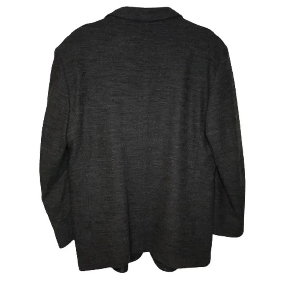 J. Ferrar Men's 100% Pure Wool Charcoal 3-Button Overcoat Blazer Size 46R - Picture 5 of 16